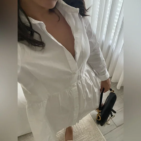 ASOS Long Sleeve White Shirt Dress - Picture 4 of 6